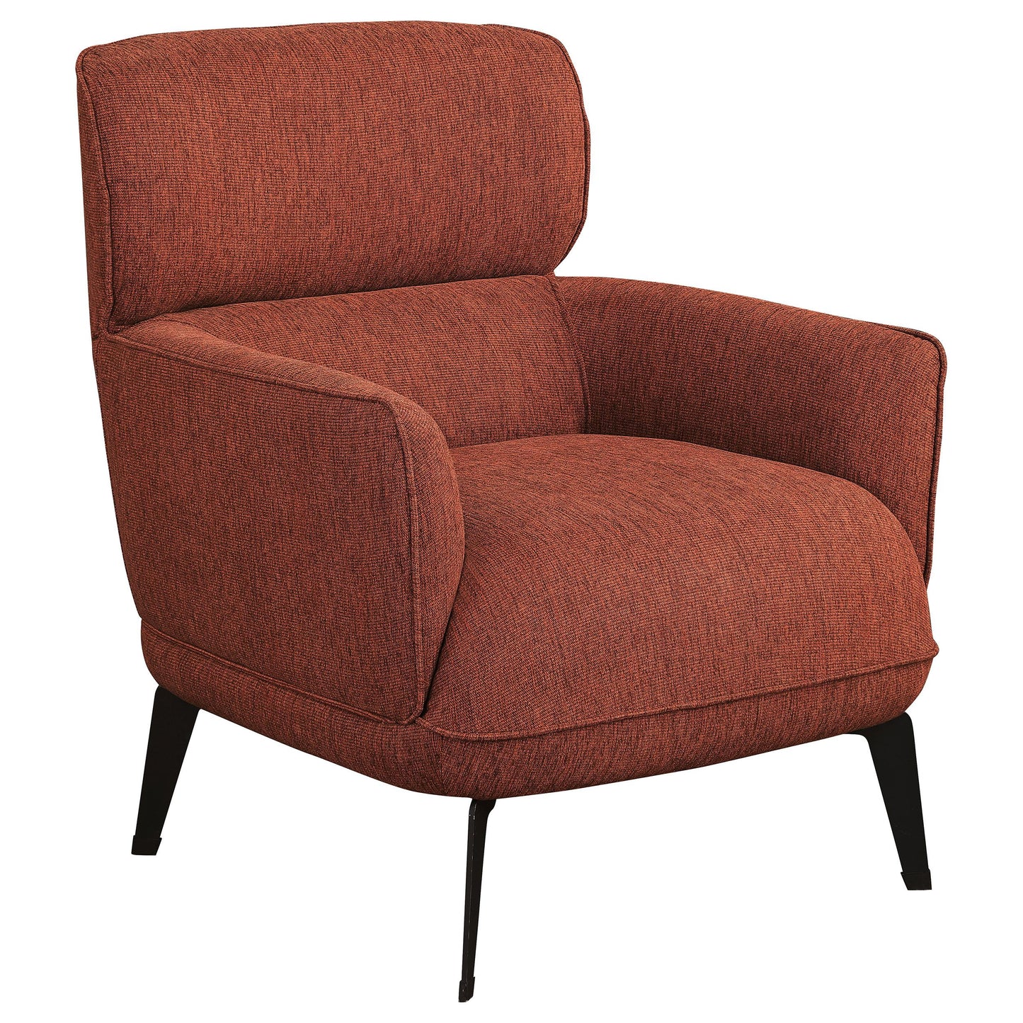  Coaster Furniture Andrea 903081 Upholstered Crecent Arm Accent Chair - Orange IMAGE 1