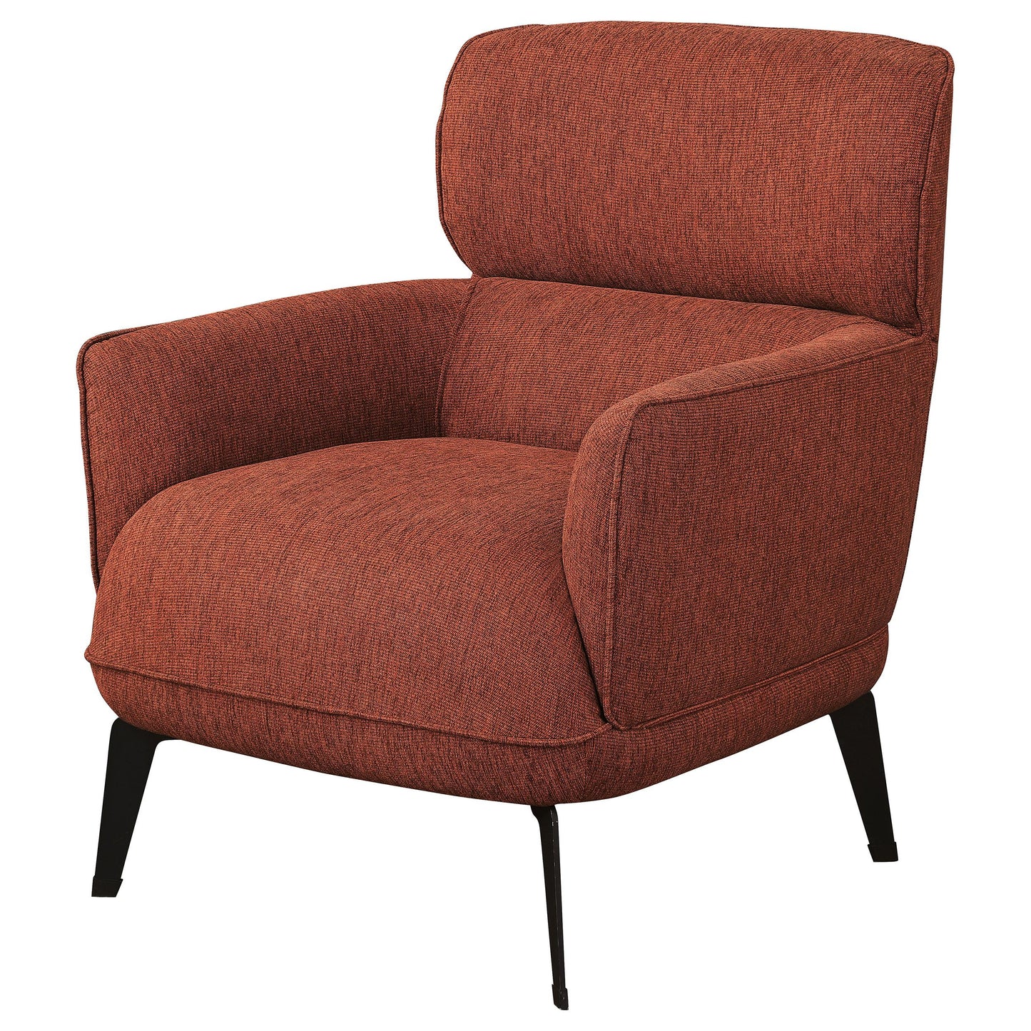  Coaster Furniture Andrea 903081 Upholstered Crecent Arm Accent Chair - Orange IMAGE 4