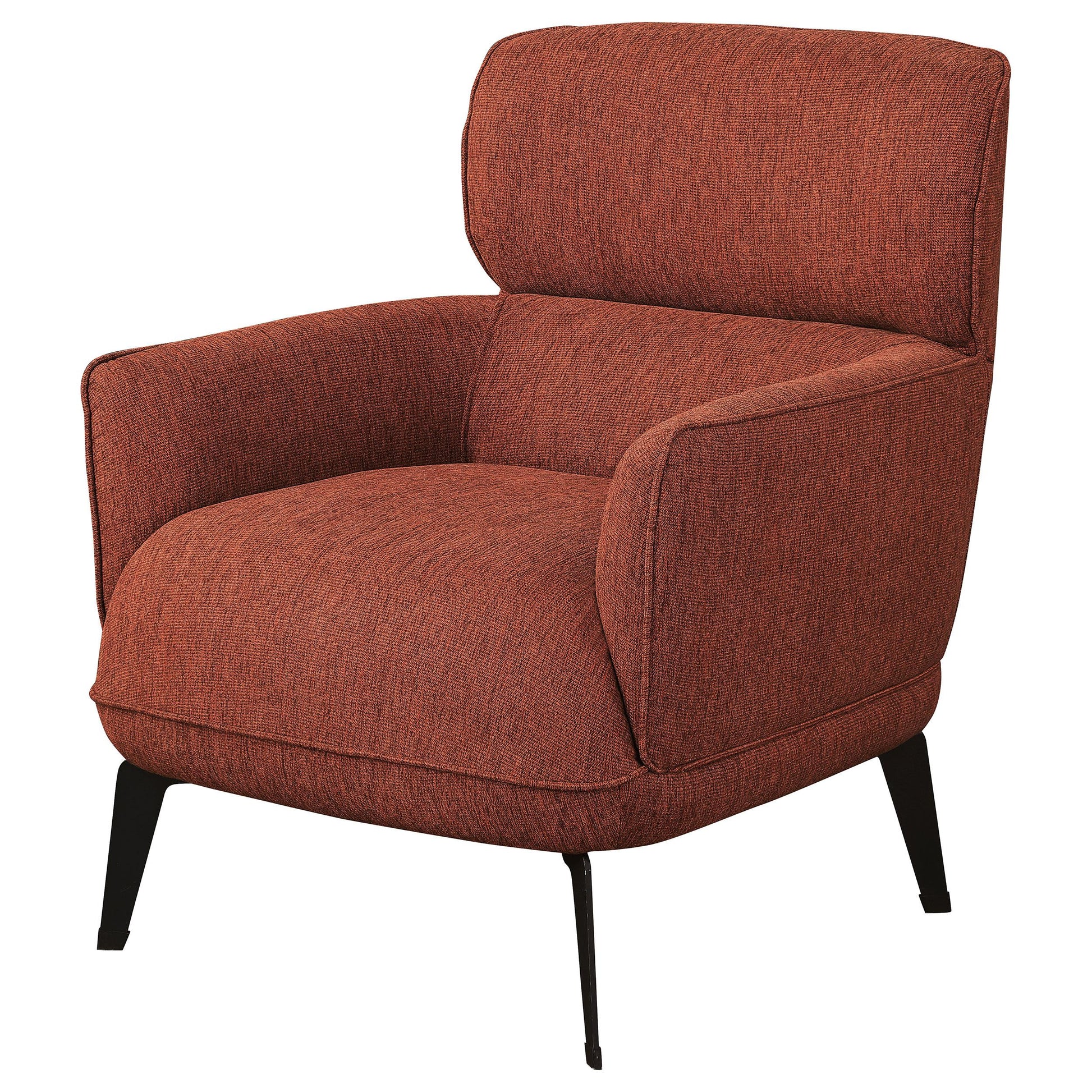  Coaster Furniture Andrea 903081 Upholstered Crecent Arm Accent Chair - Orange IMAGE 4