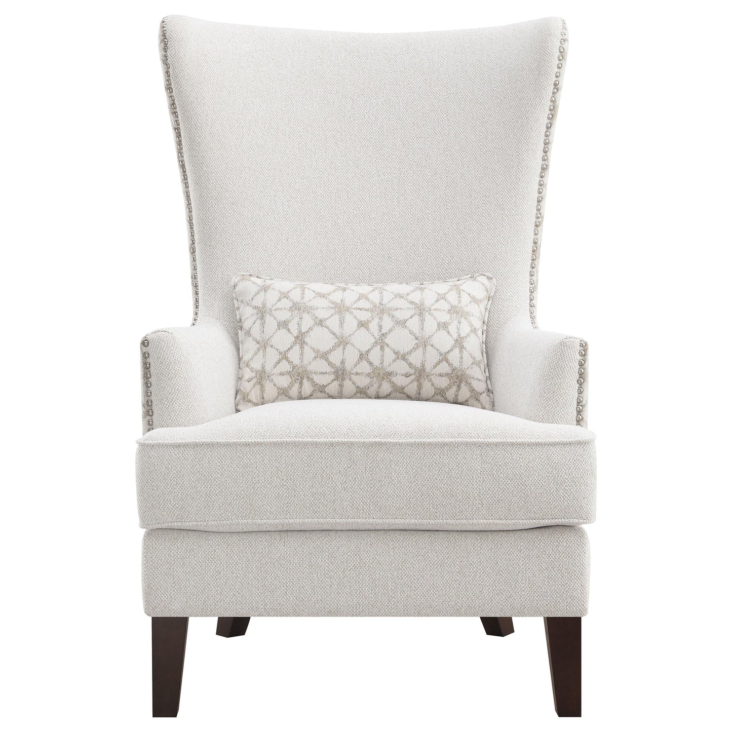  Coaster Furniture Pippin 904066 Upholstered High Wingback Accent Chair - Latte IMAGE 3
