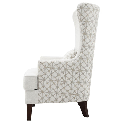  Coaster Furniture Pippin 904066 Upholstered High Wingback Accent Chair - Latte IMAGE 5