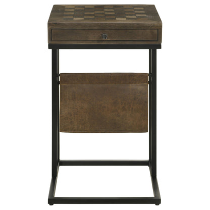 Coaster Furniture Chessie 936135 1-Drawer Side Table With Leatherette Sling - Tobacco IMAGE 3