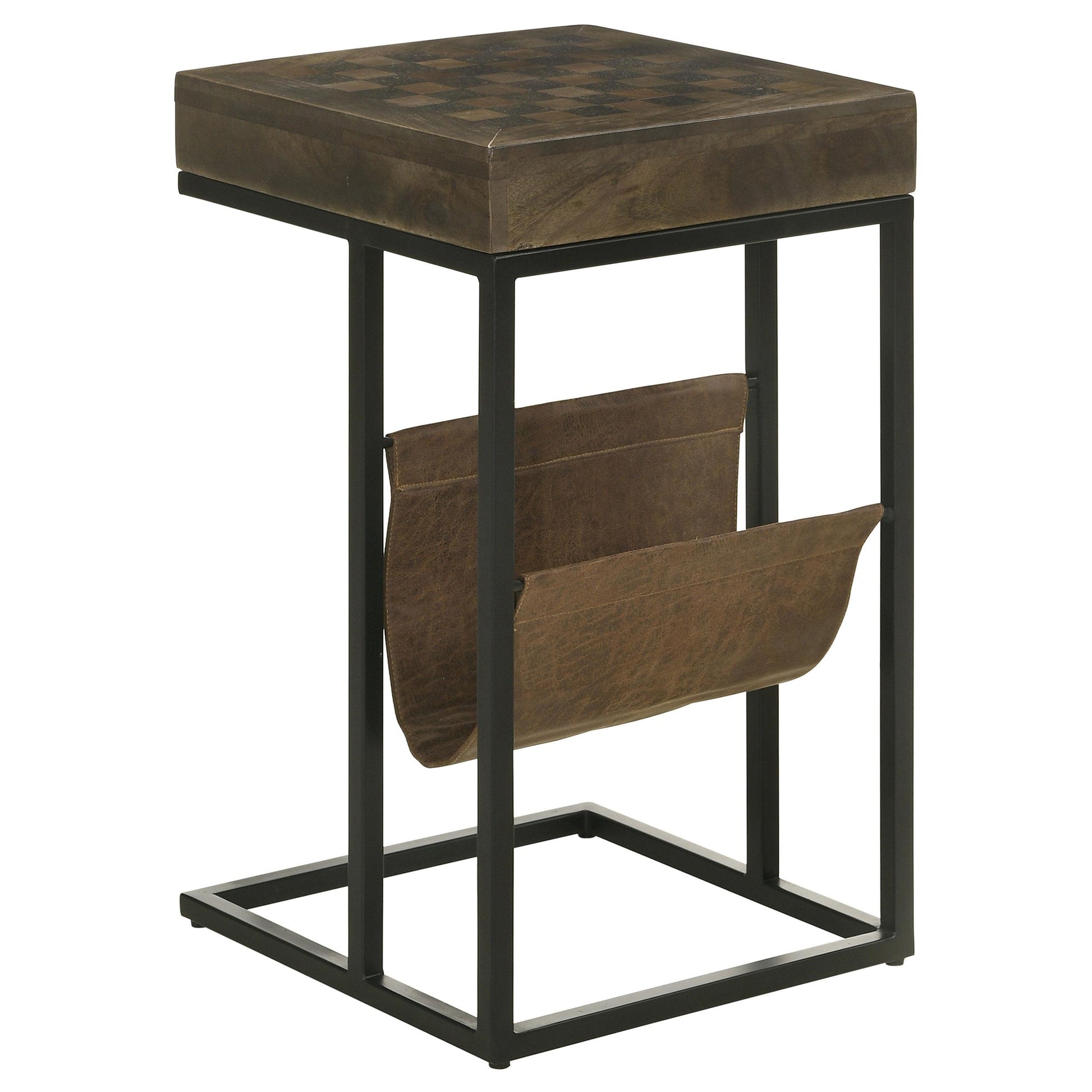 Coaster Furniture Chessie 936135 1-Drawer Side Table With Leatherette Sling - Tobacco IMAGE 5