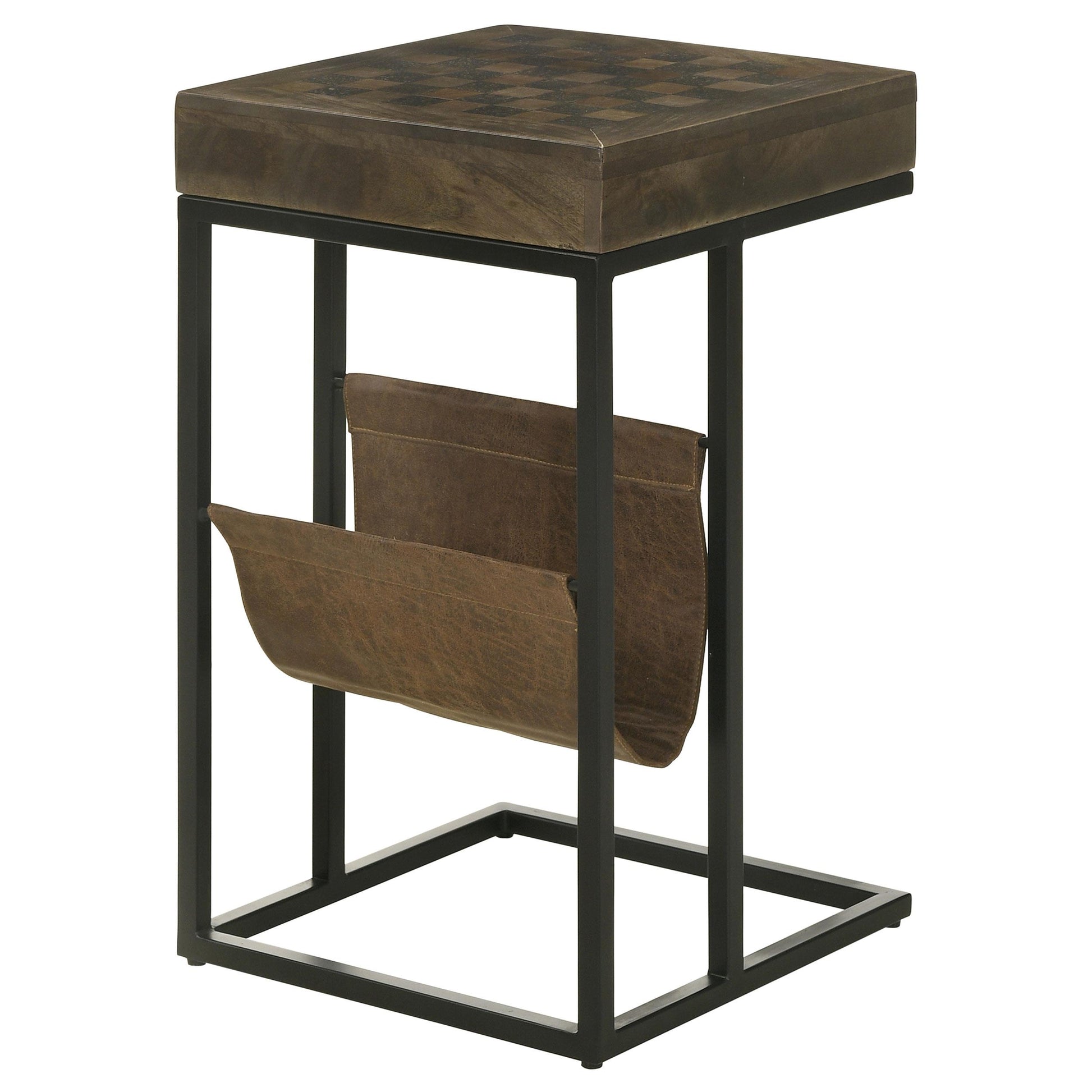 Coaster Furniture Chessie 936135 1-Drawer Side Table With Leatherette Sling - Tobacco IMAGE 6