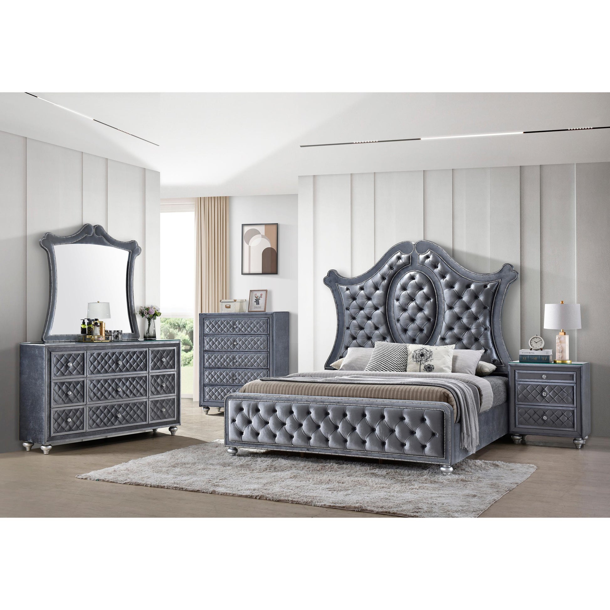 Crown Mark Cameo B2100-Q Queen Bed IMAGE 2