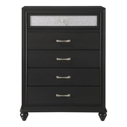 Crown Mark Lila B4398-4 Chest - Black IMAGE 1