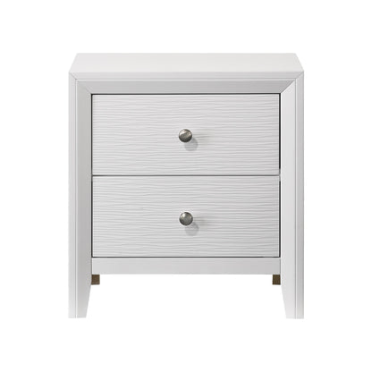 Crown Mark Evan B4710-2 Nightstand - White IMAGE 1