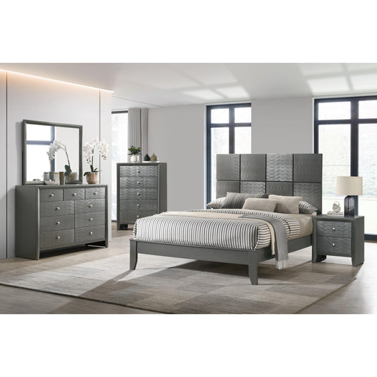 Crown Mark Denker B4715-11 Dresser Mirror - Gunmetal IMAGE 2