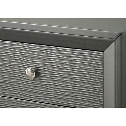 Crown Mark Denker B4715-2 Nightstand - Gunmetal IMAGE 4