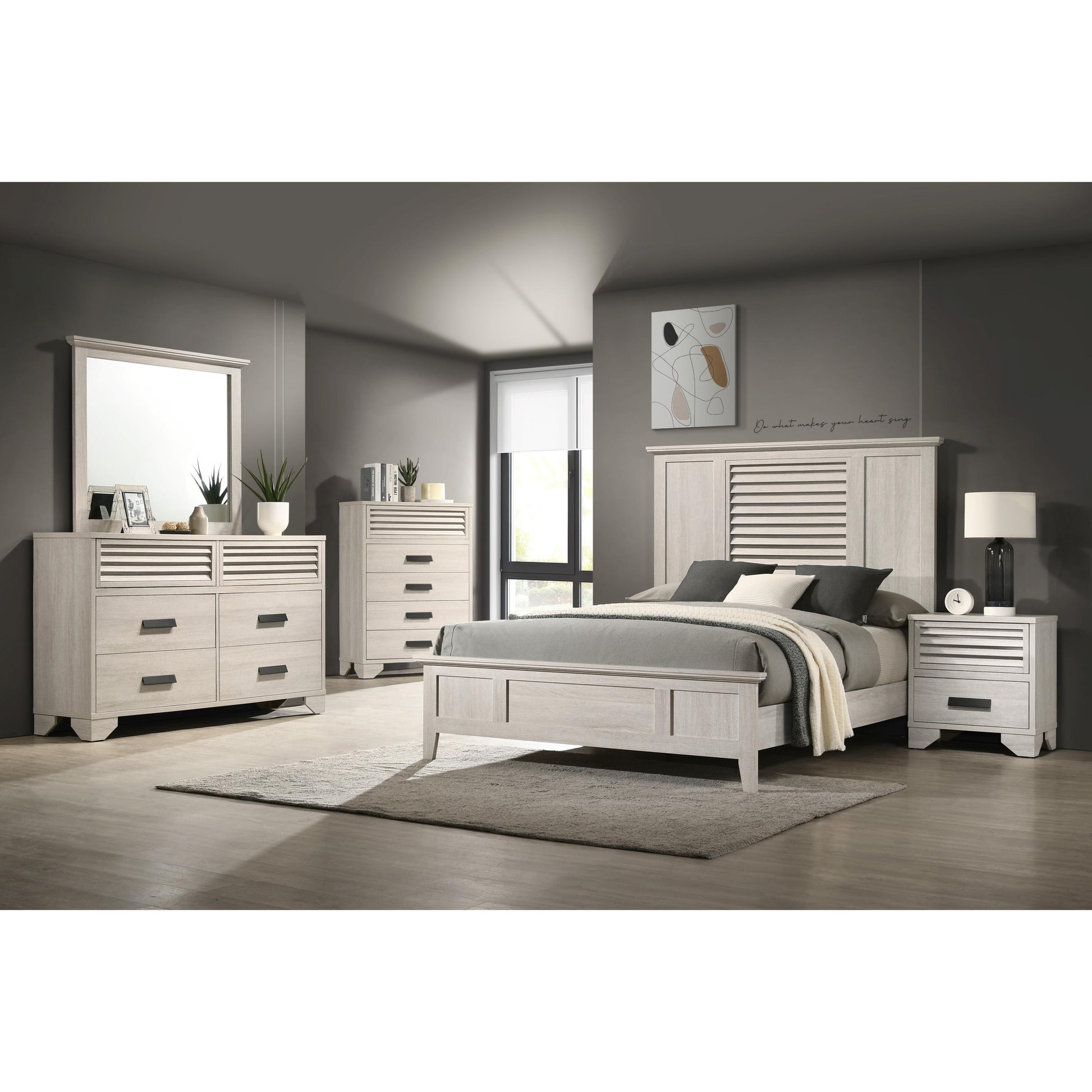Crown Mark Sarter B4740-Q Queen Bed - White IMAGE 2