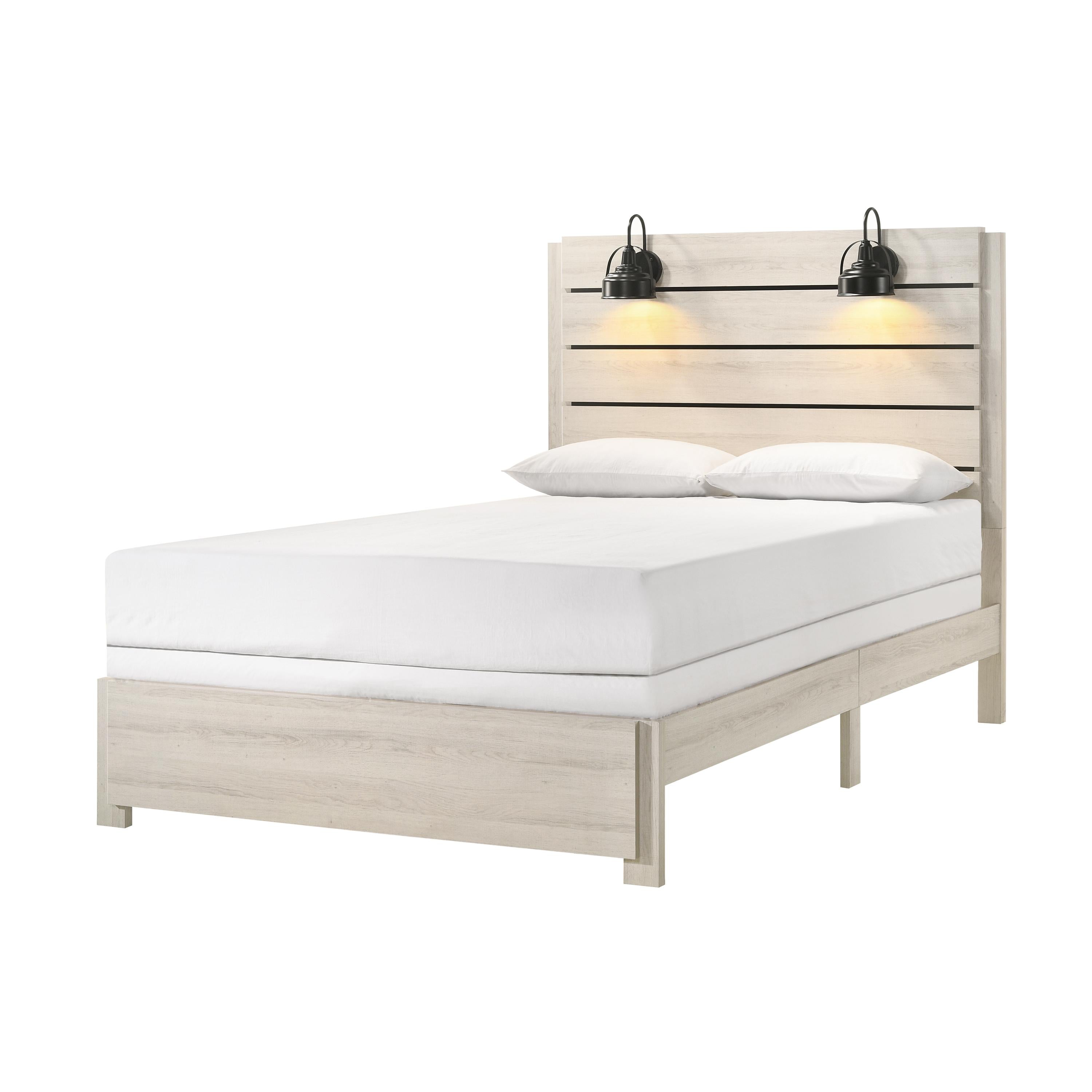 Crown Mark Carter B6810 Queen Platform Bed - White IMAGE 1