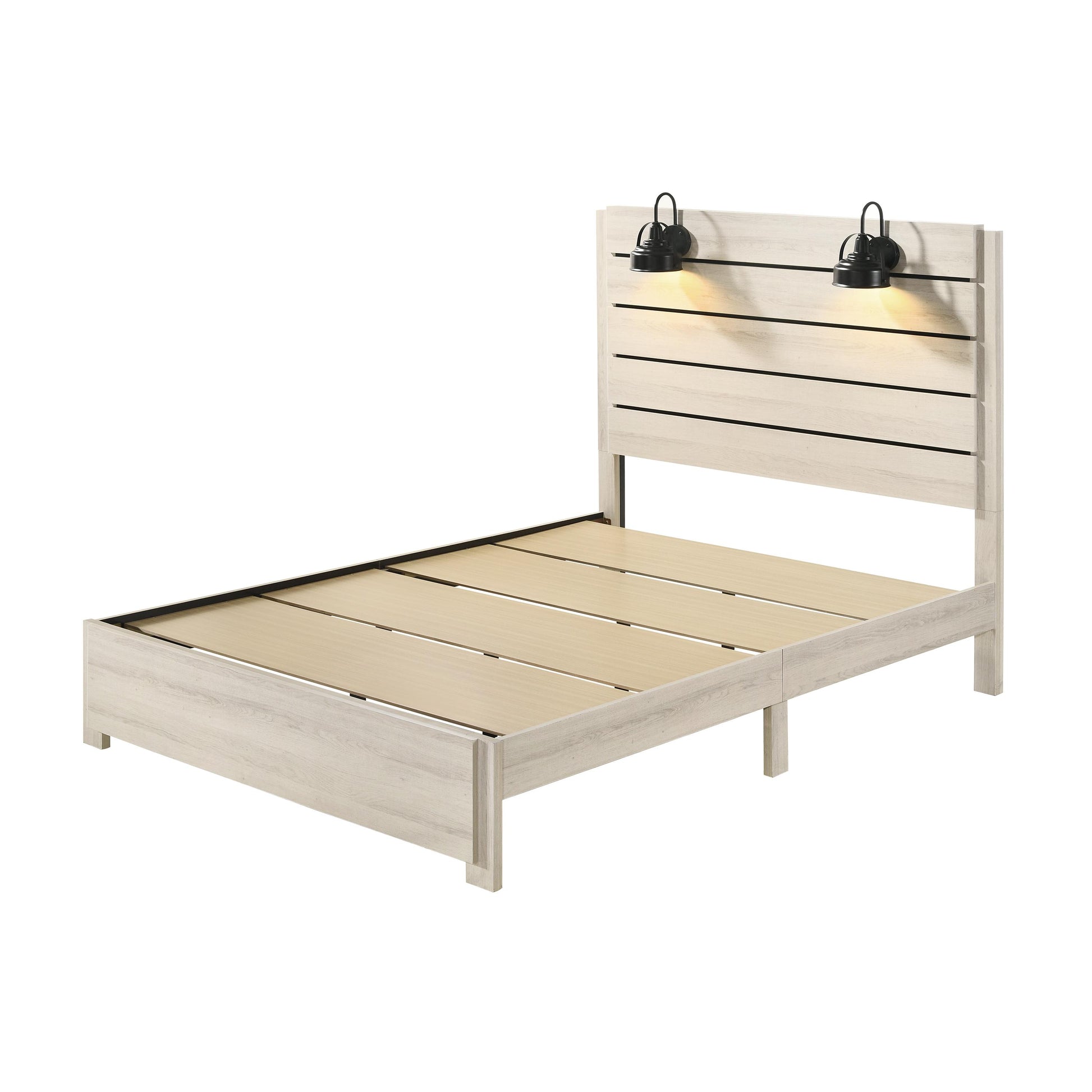 Crown Mark Carter B6810 Queen Platform Bed - White IMAGE 2