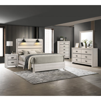 Crown Mark Carter B6810 Queen Platform Bed - White IMAGE 5