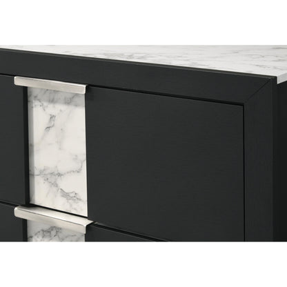Crown Mark Rangley B6835-2 Nightstand - Black IMAGE 5