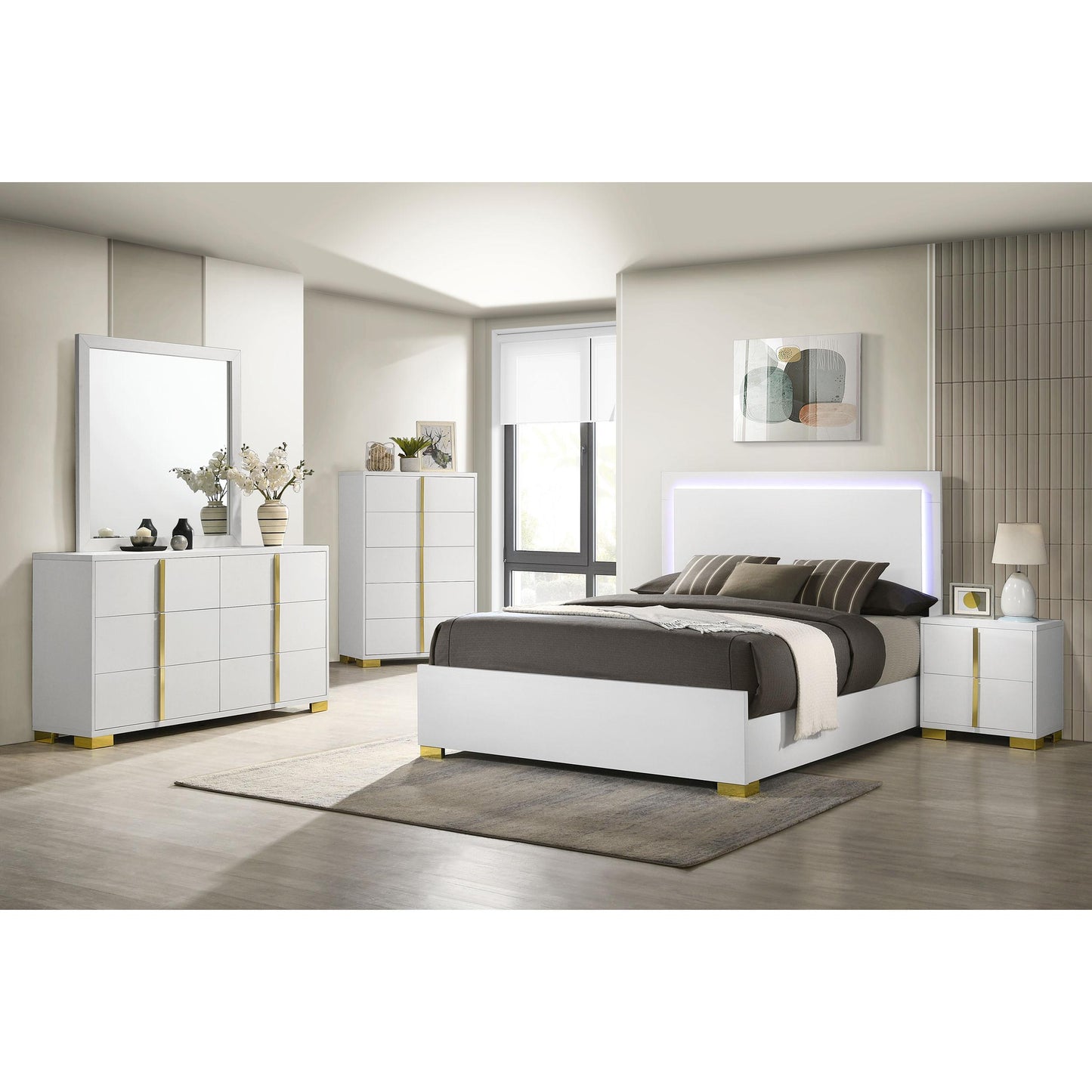 Coaster Furniture Marceline 222935 5-Drawer Bedroom Chest - White IMAGE 3