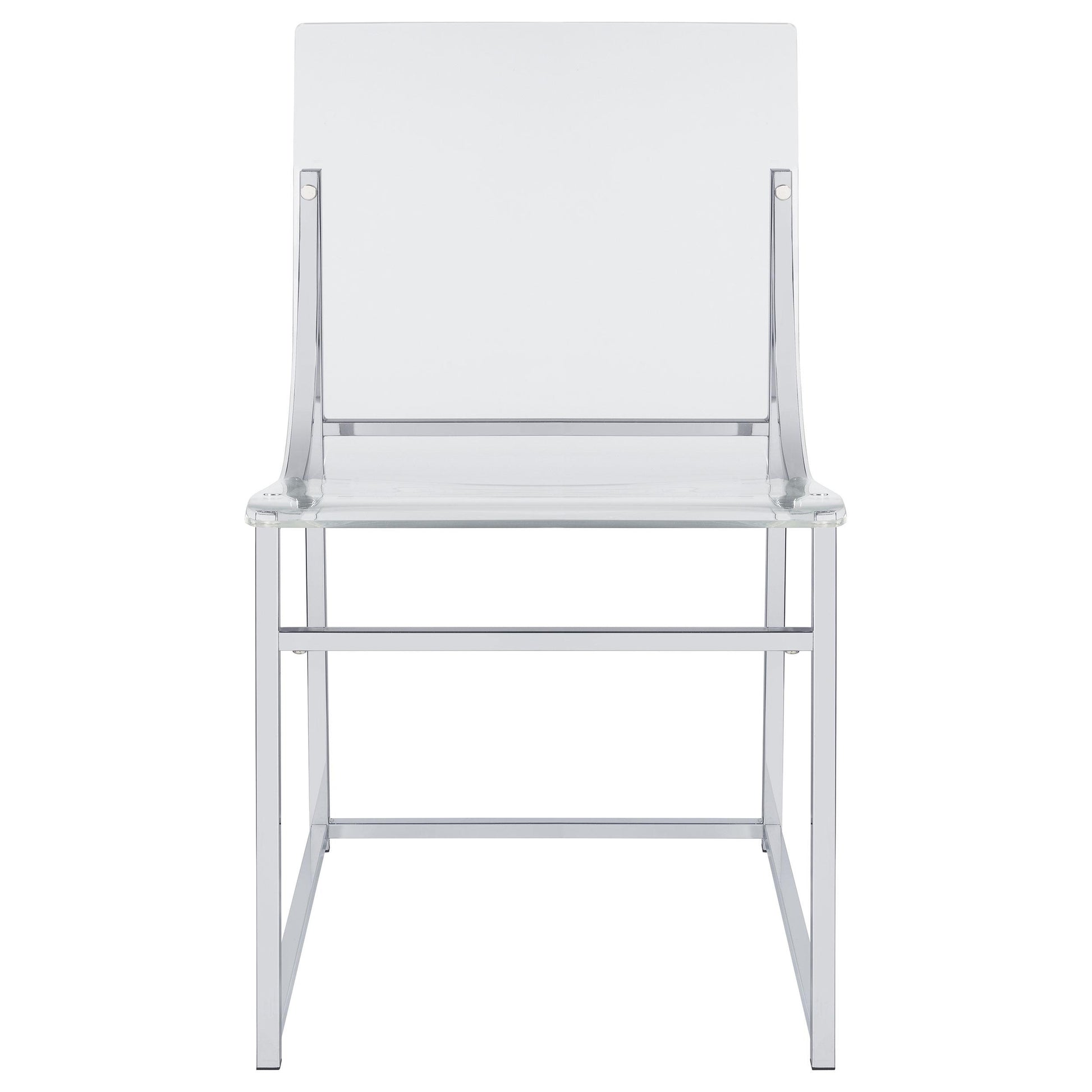 Coaster Furniture Adino 121182 Acrylic Dining Side Chair - Chrome IMAGE 4