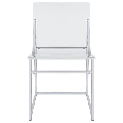 Coaster Furniture Adino 121182 Acrylic Dining Side Chair - Chrome IMAGE 4