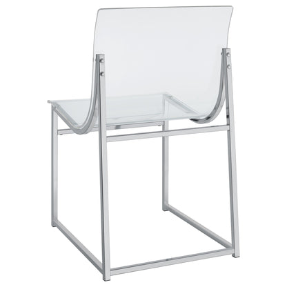 Coaster Furniture Adino 121182 Acrylic Dining Side Chair - Chrome IMAGE 7