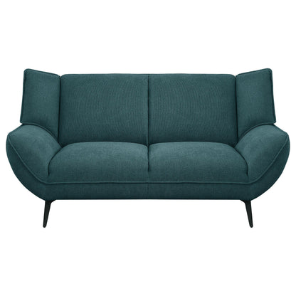 Coaster Furniture Acton 511162 Upholstered Flared Arm Loveseat - Teal Blue IMAGE 3