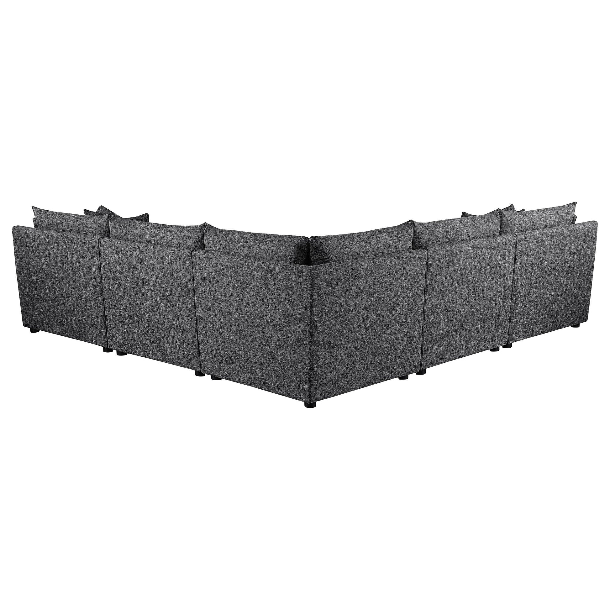 Coaster Furniture Sasha 551681-SETA 5 pc Upholstered Modular Sectional Sofa - Barely Black IMAGE 5