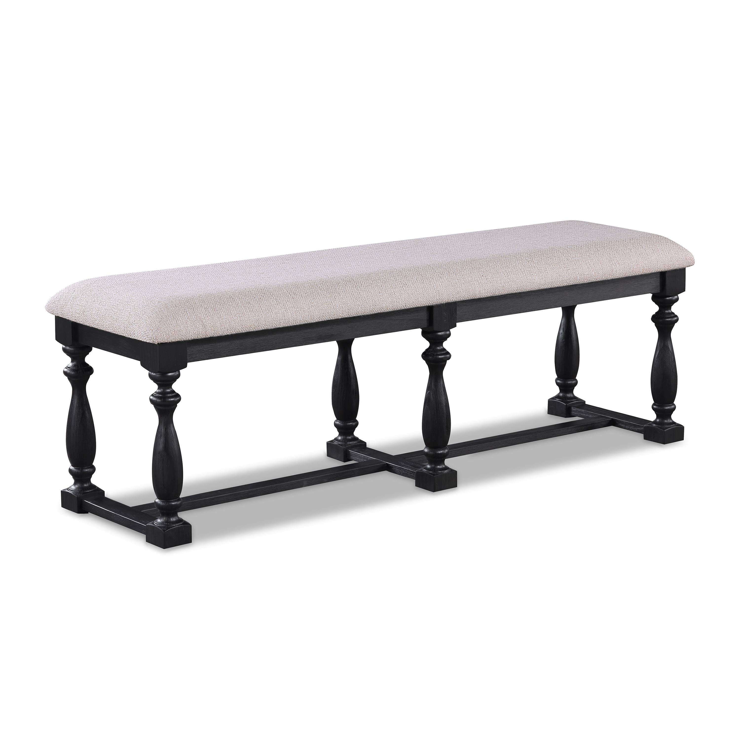 Crown Mark Regent 2270CL-BENCH Bench - Charcoal Black IMAGE 1