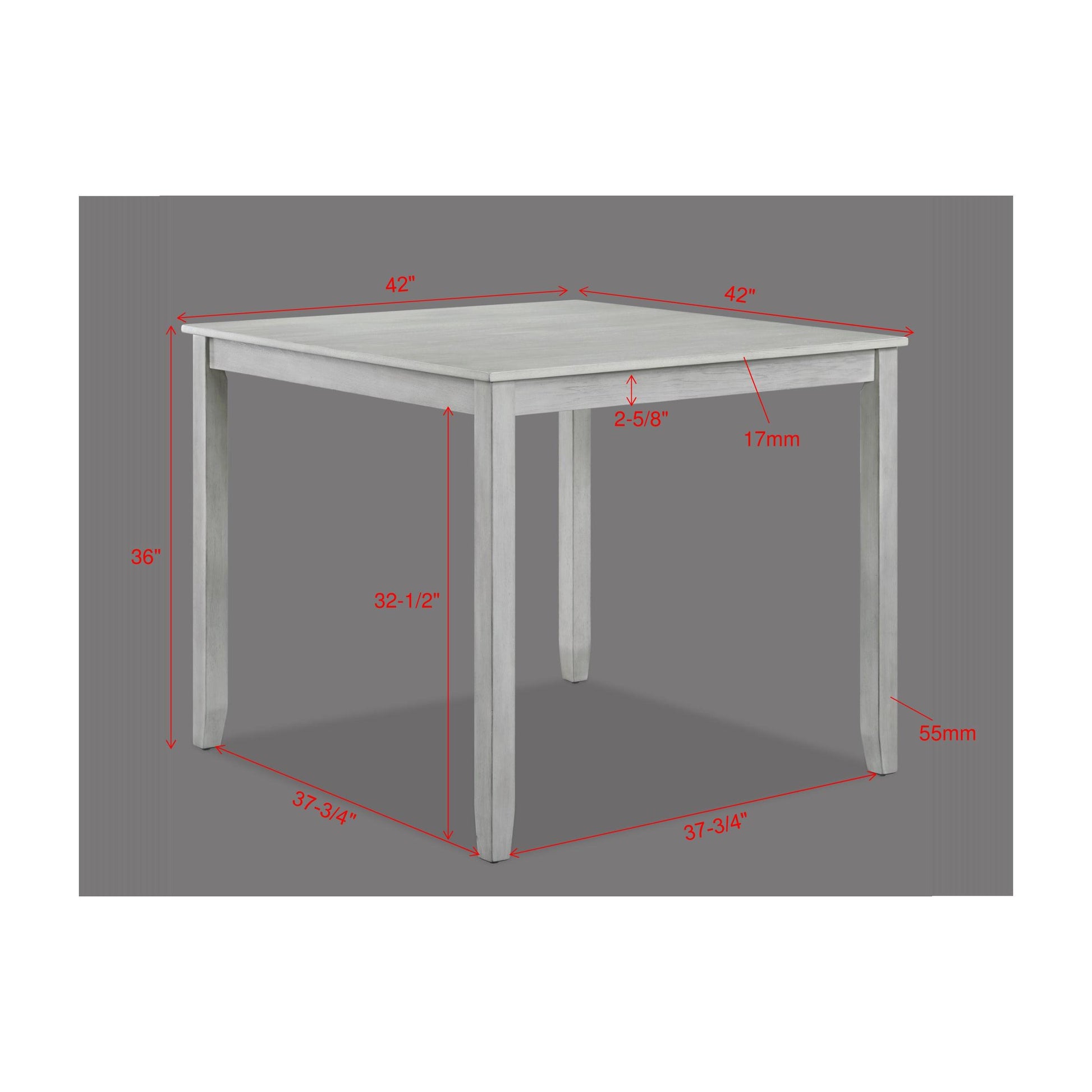 Crown Mark Henderson 2754DW-SET Dinette - Driftwood IMAGE 3