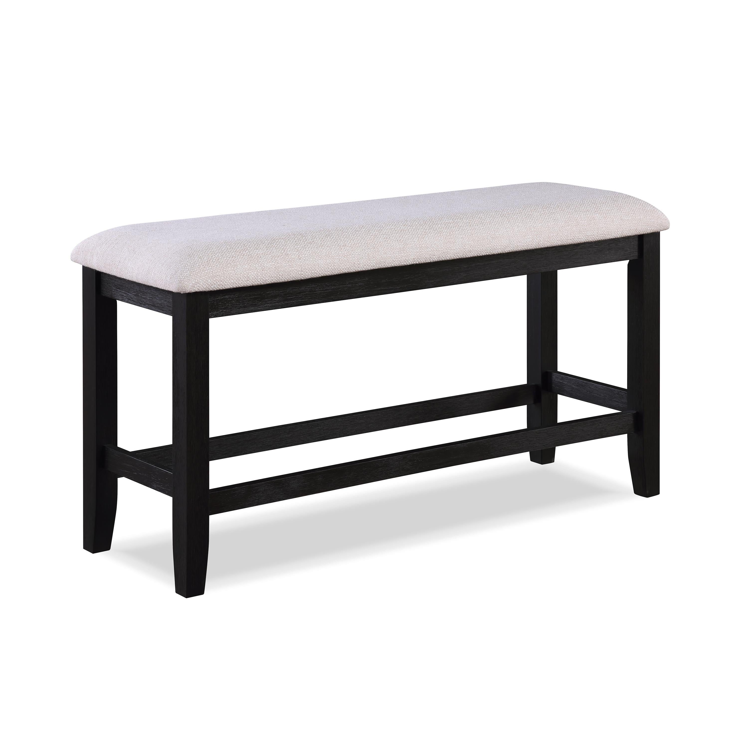 Crown Mark Regent 2772CL-BENCH Counter Height Bench - Charcoal Black IMAGE 1