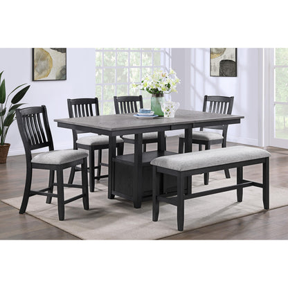 Crown Mark Buford 2773LG-BENCH Counter Height Bench - Light Grey IMAGE 2