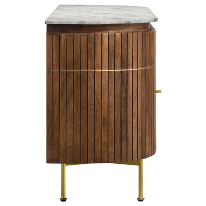  Coaster Furniture Ortega 105145 4-door Marble Top Sideboard Buffet Cabinet - Natural IMAGE 10