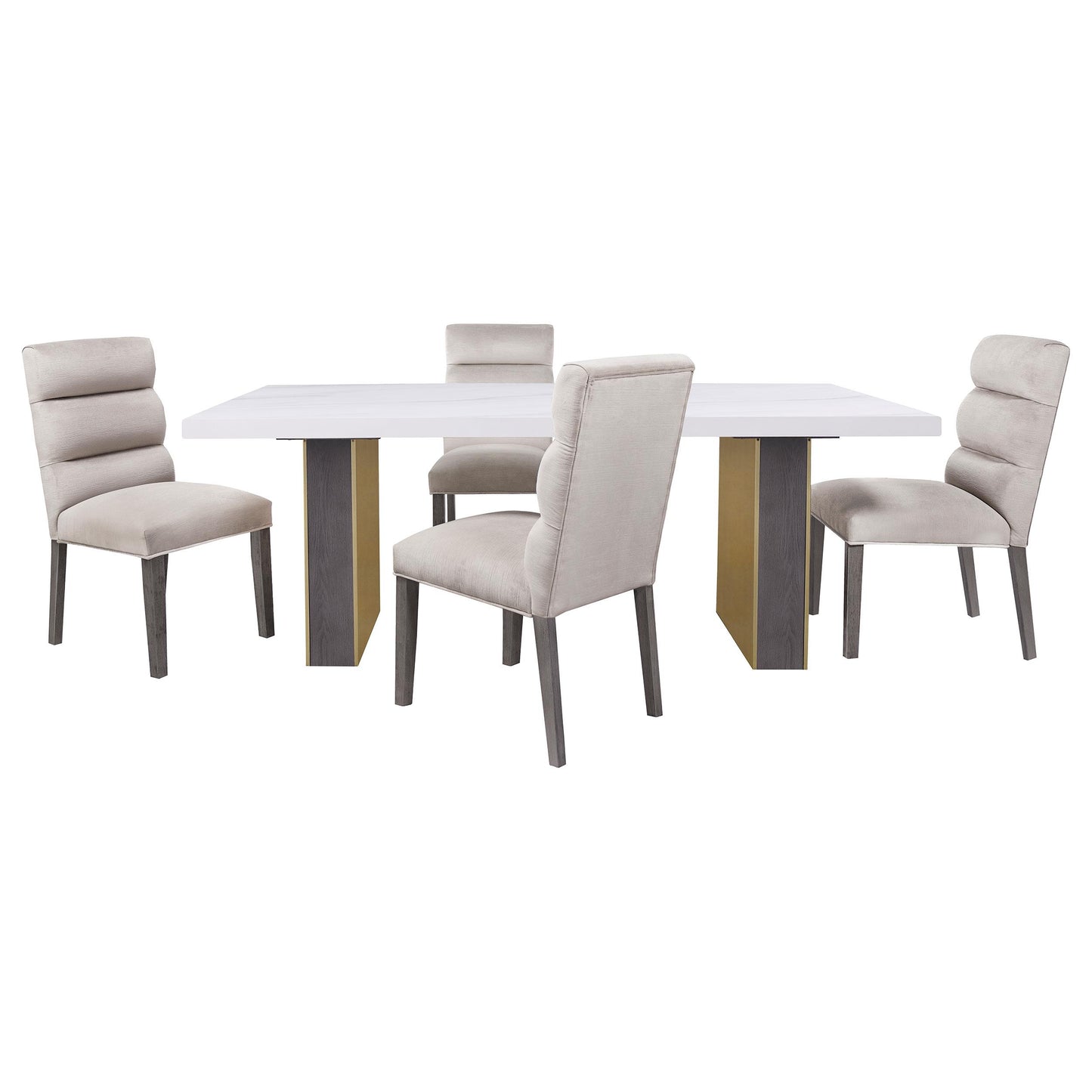  Coaster Furniture Carla 106683 Velvet Upholstered Dining Side Chair - Stone IMAGE 8
