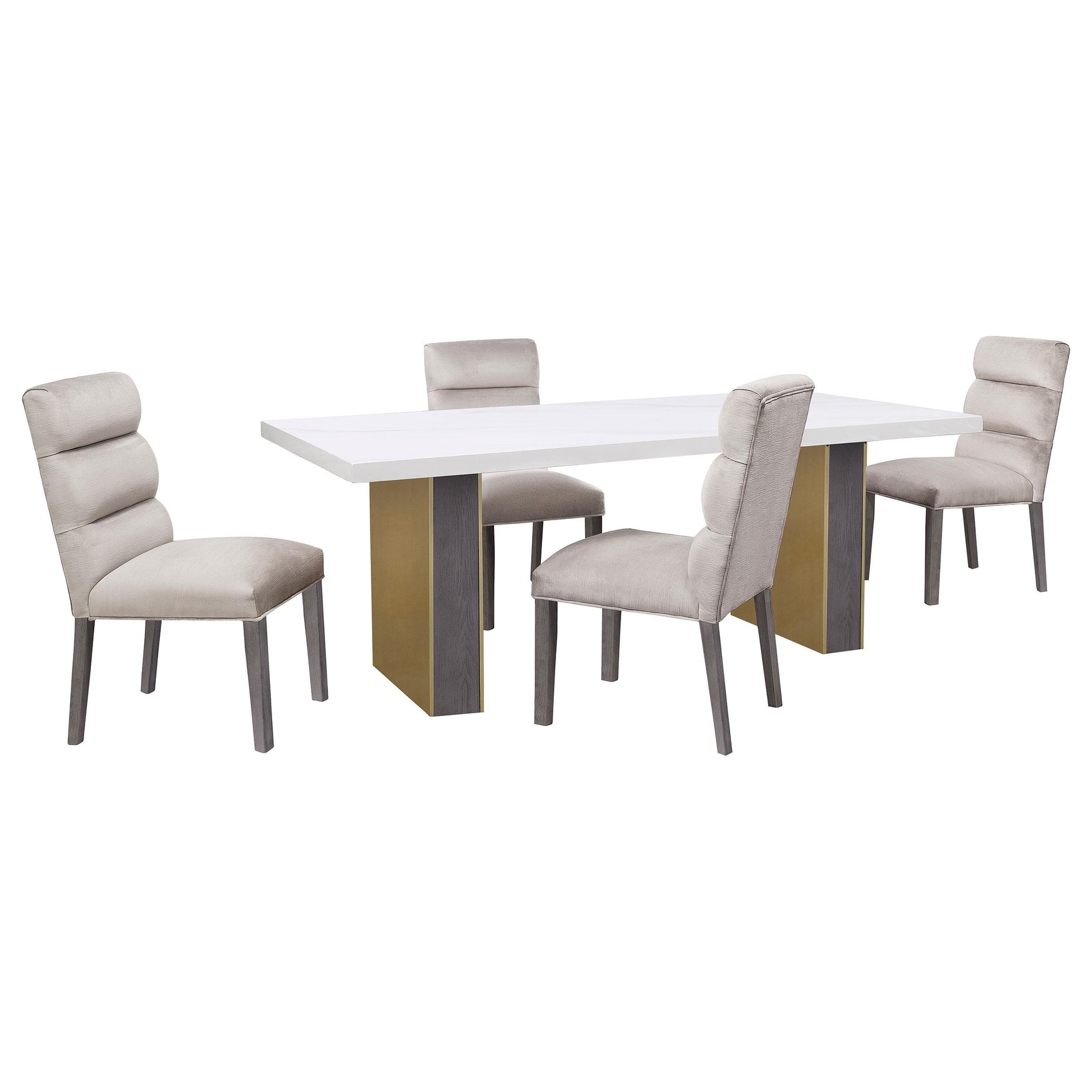  Coaster Furniture Carla 106683 Velvet Upholstered Dining Side Chair - Stone IMAGE 9