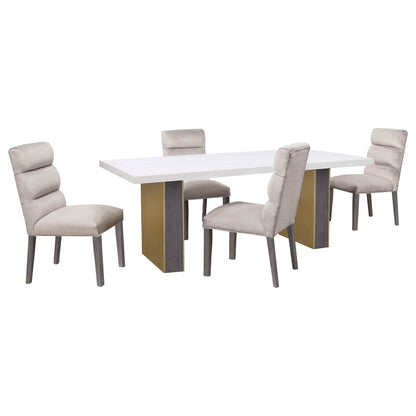  Coaster Furniture Carla 106683 Velvet Upholstered Dining Side Chair - Stone IMAGE 9