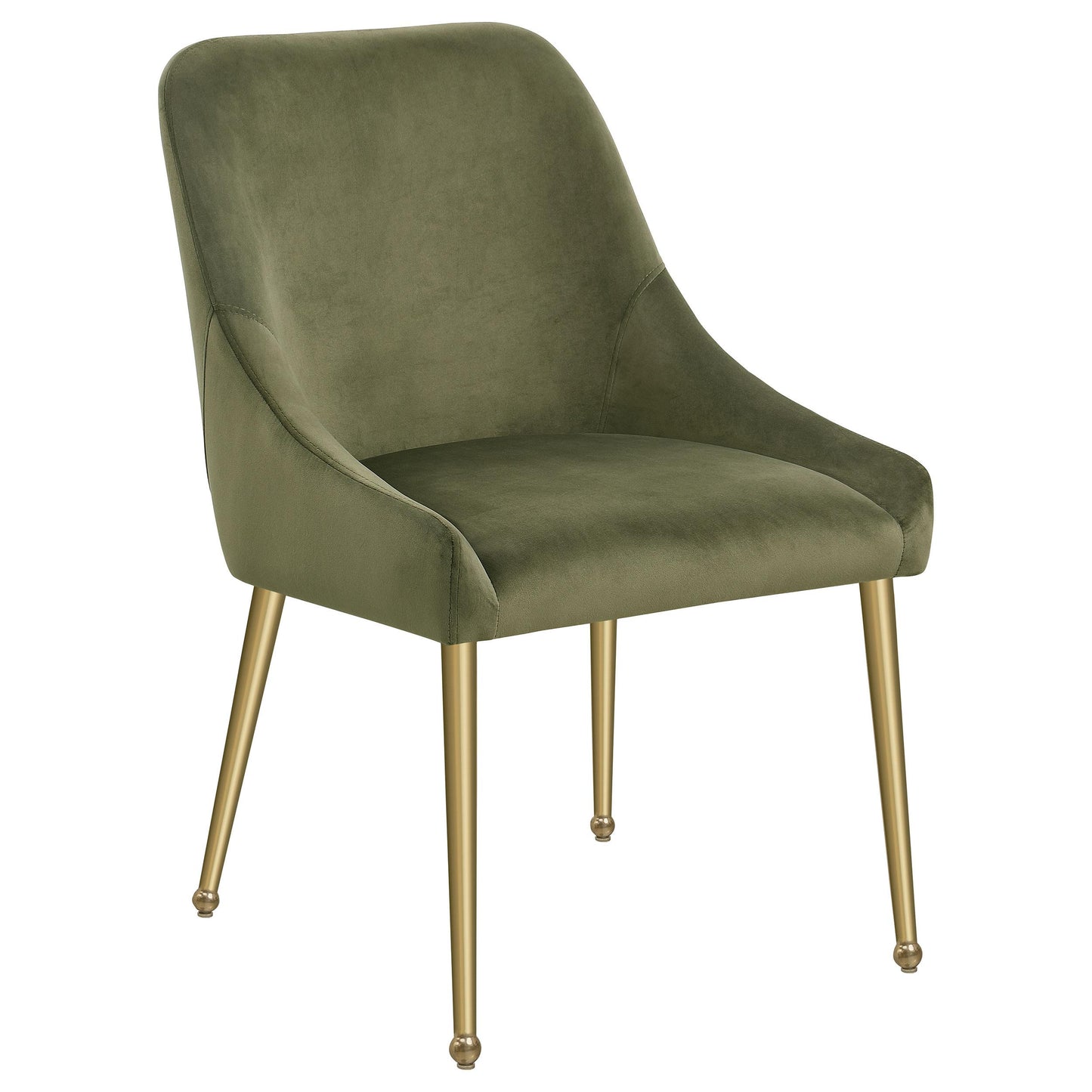  Coaster Furniture Mayette 107572 Upholstered Dining Side Chair - Olive IMAGE 1