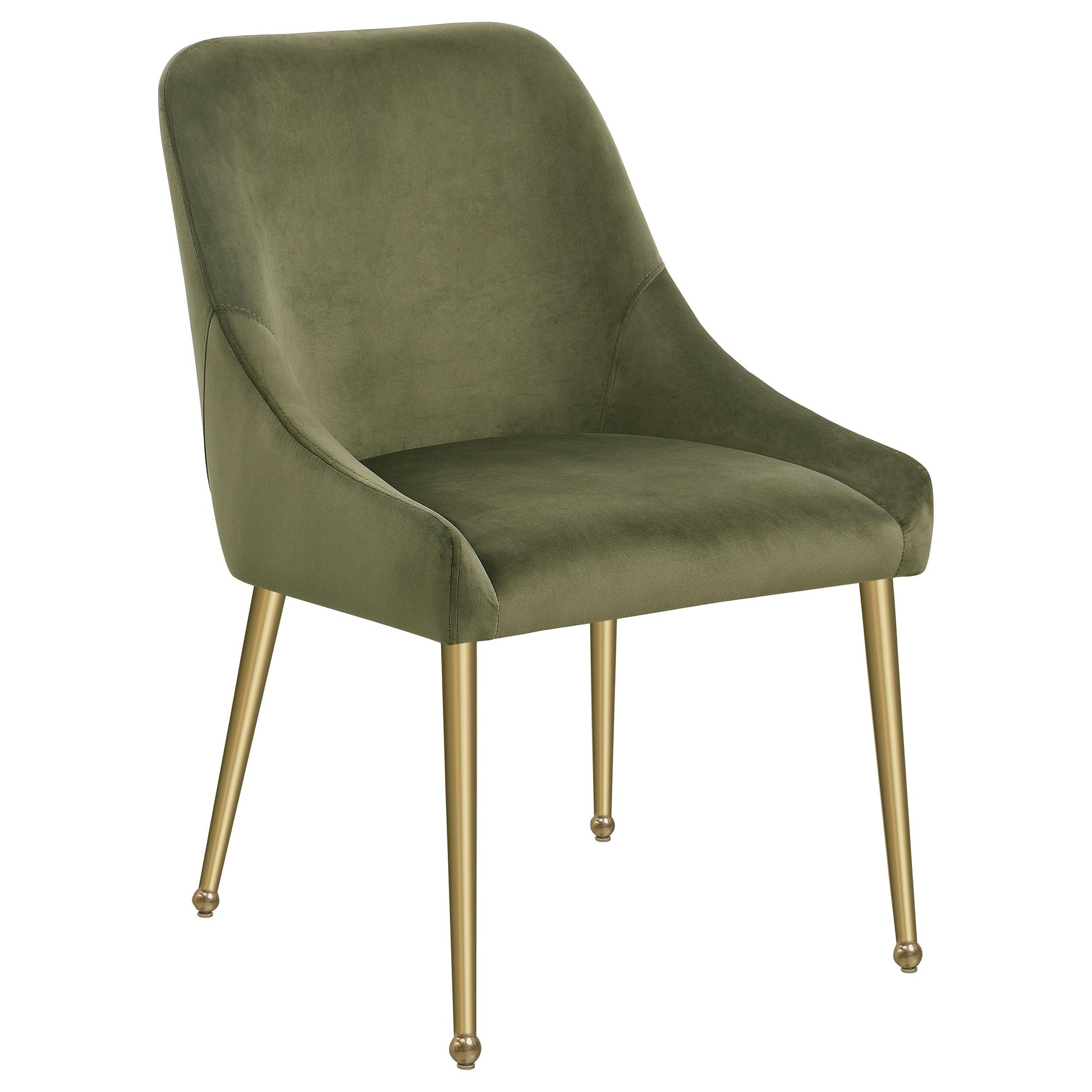  Coaster Furniture Mayette 107572 Upholstered Dining Side Chair - Olive IMAGE 1