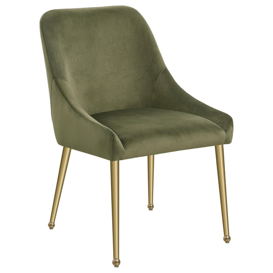  Coaster Furniture Mayette 107572 Upholstered Dining Side Chair - Olive IMAGE 1