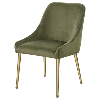  Coaster Furniture Mayette 107572 Upholstered Dining Side Chair - Olive IMAGE 4