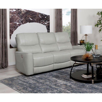 Coaster Furniture Greenfield 610261P Upholstered Power Reclining Sofa - Dove Grey IMAGE 2