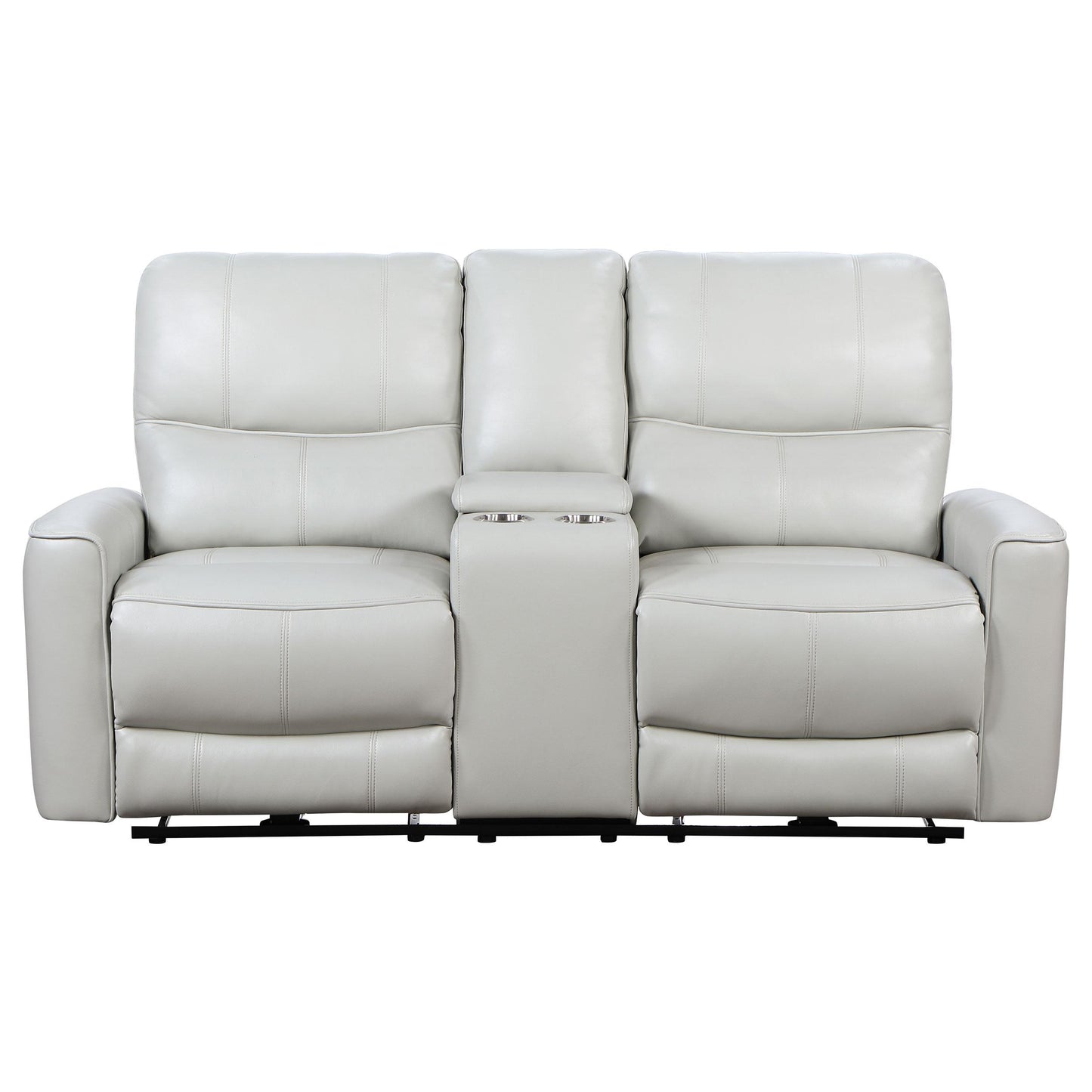 Coaster Furniture Greenfield 610262P Upholstered Power Reclining Loveseat - Dove Grey IMAGE 4
