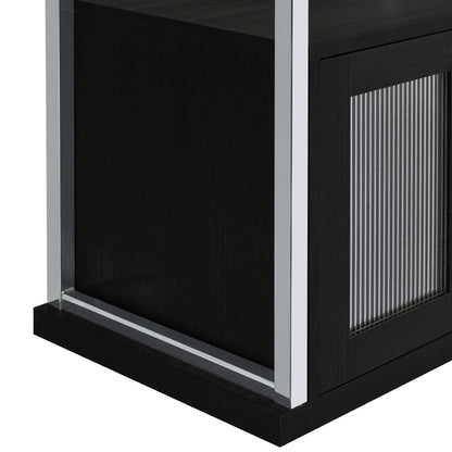 Coaster Furniture Risley 182799 2-door Circular LED Home Bar Cabinet - Dark Charcoal IMAGE 19