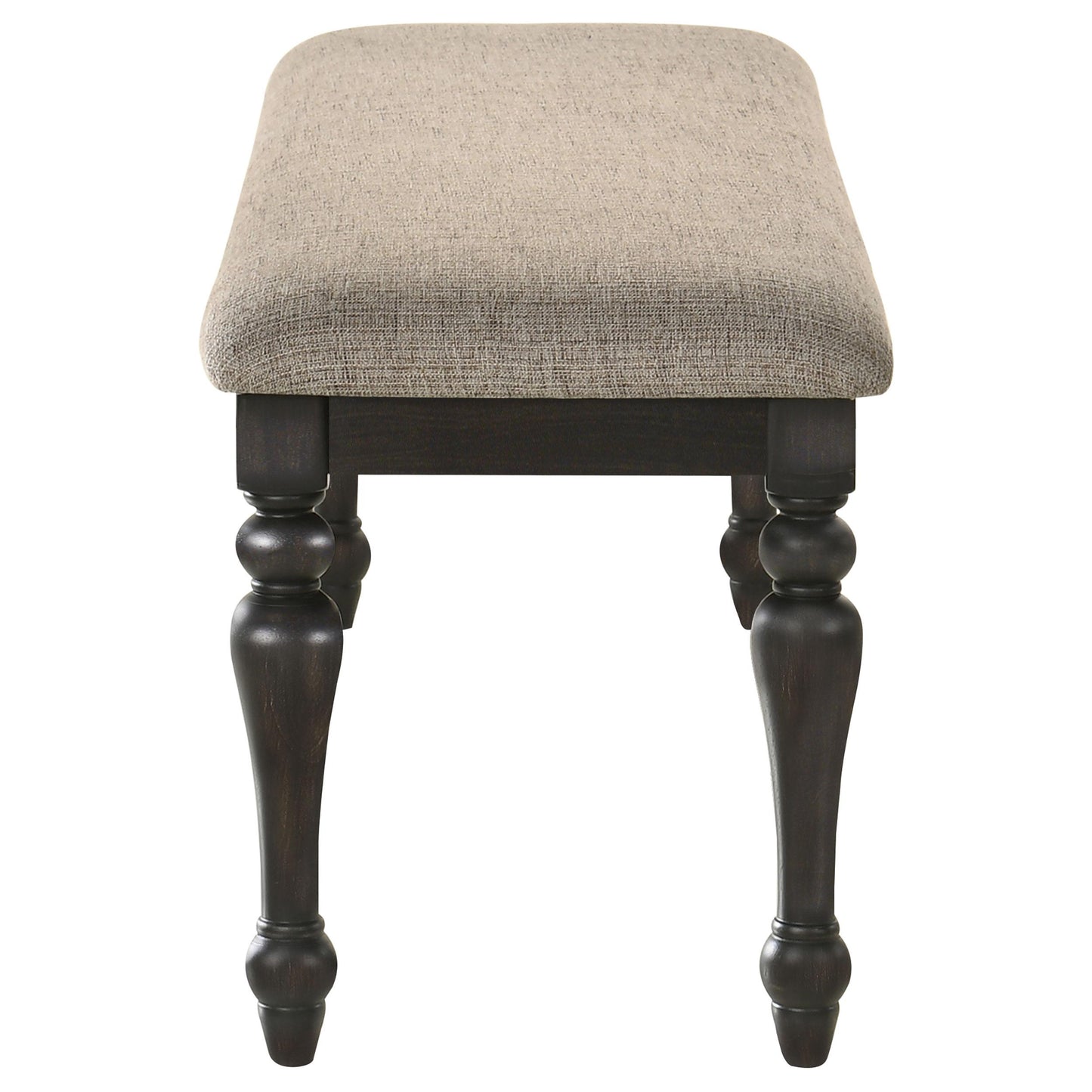 Coaster Furniture Bridget 108223 Fabric Upholstered Dining Bench - Stone and Charcoal IMAGE 4