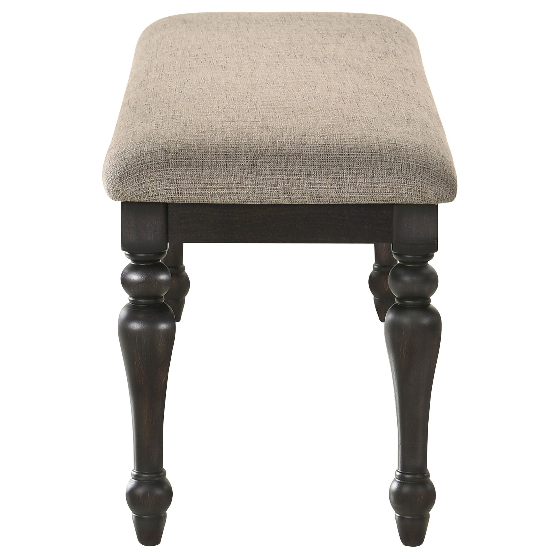Coaster Furniture Bridget 108223 Fabric Upholstered Dining Bench - Stone and Charcoal IMAGE 4