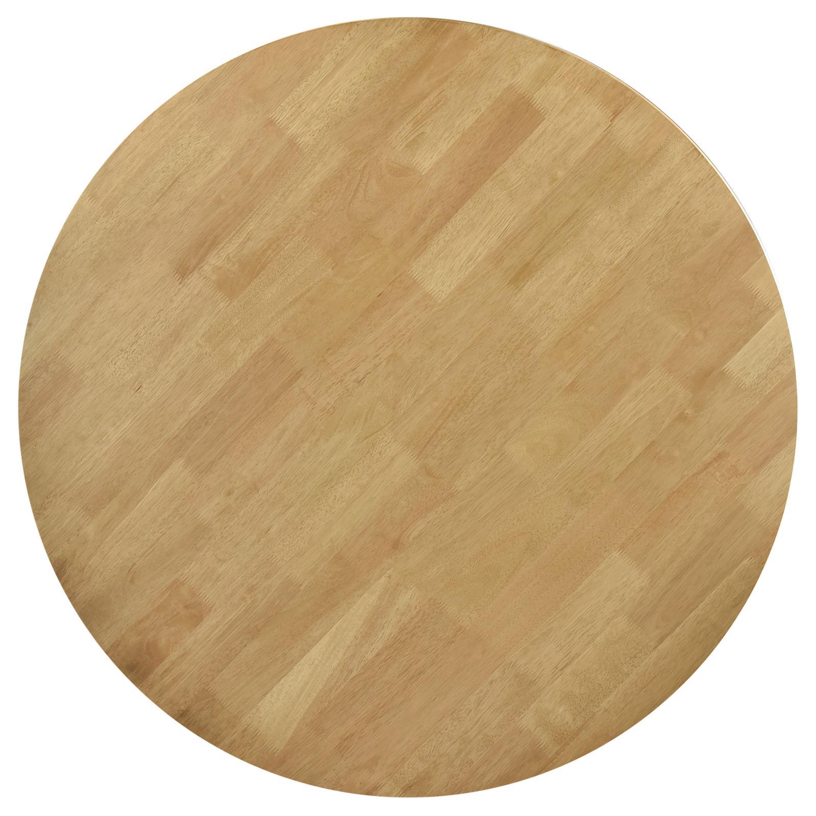  Coaster Furniture Elowen 108440 Round 42-inch Solid Wood Dining Table - Light Walnut IMAGE 4