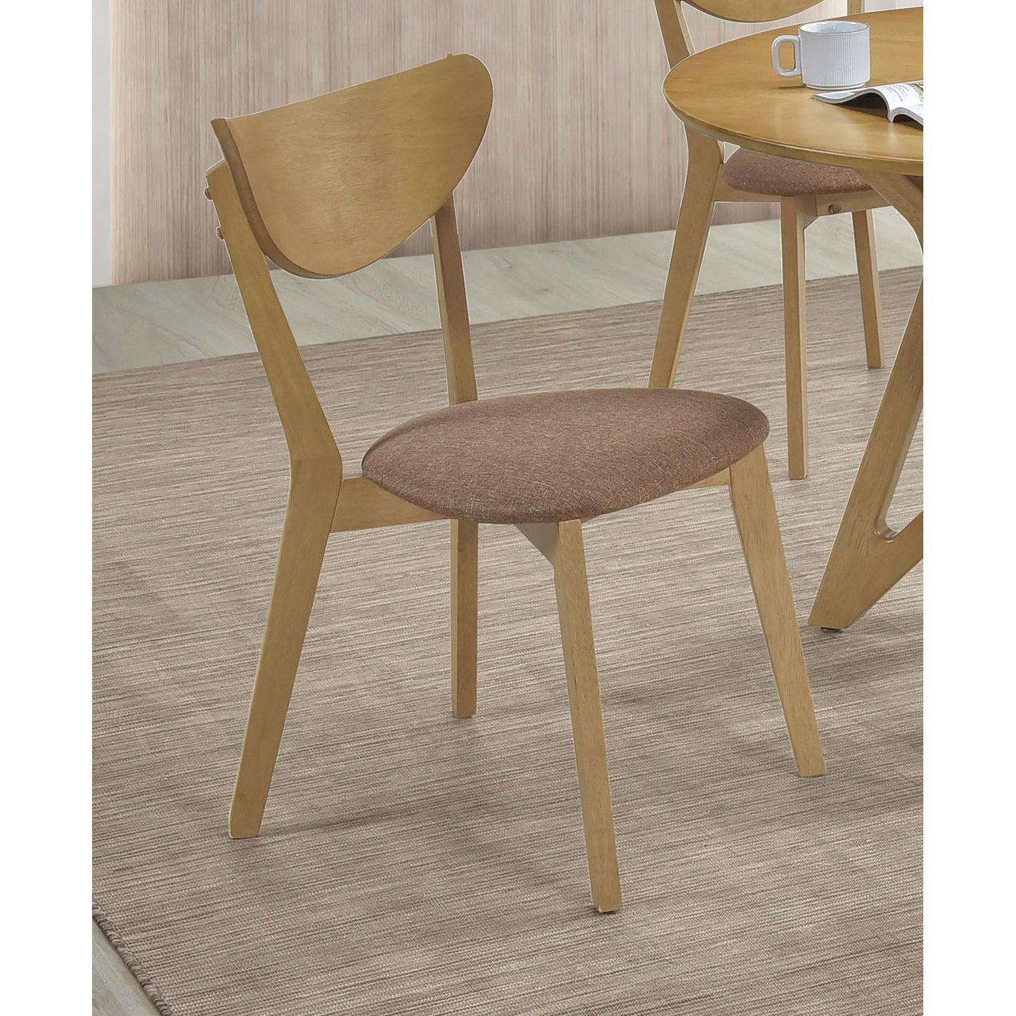  Coaster Furniture Elowen 108442 Wood Dining Side Chair - Light Walnut IMAGE 2