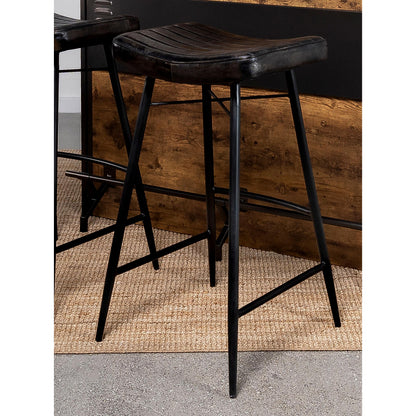  Coaster Furniture Bayu 109259 Leather Upholstered Bar Stool - Espresso IMAGE 2