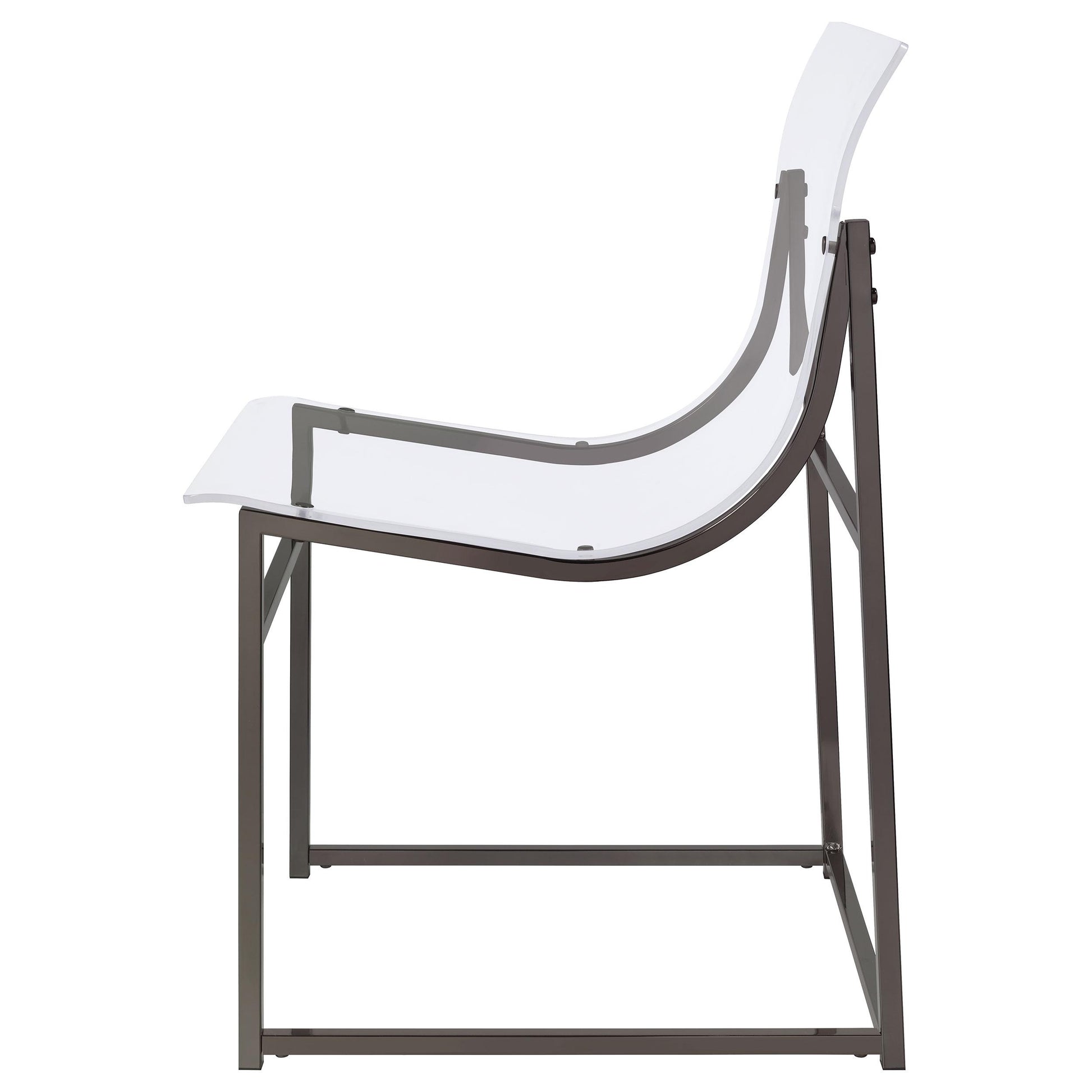 Coaster Furniture Adino 121142 Acrylic Dining Side Chair - Black Nickel IMAGE 5