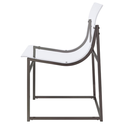 Coaster Furniture Adino 121142 Acrylic Dining Side Chair - Black Nickel IMAGE 5