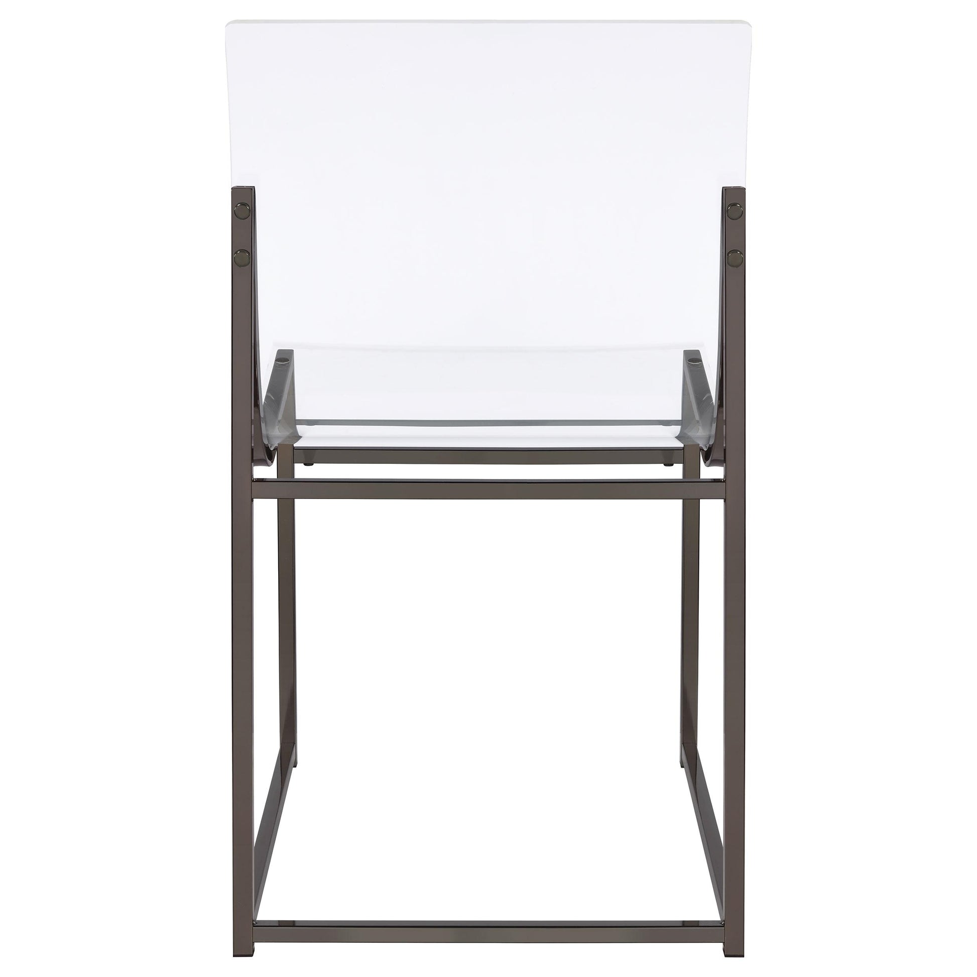 Coaster Furniture Adino 121142 Acrylic Dining Side Chair - Black Nickel IMAGE 7
