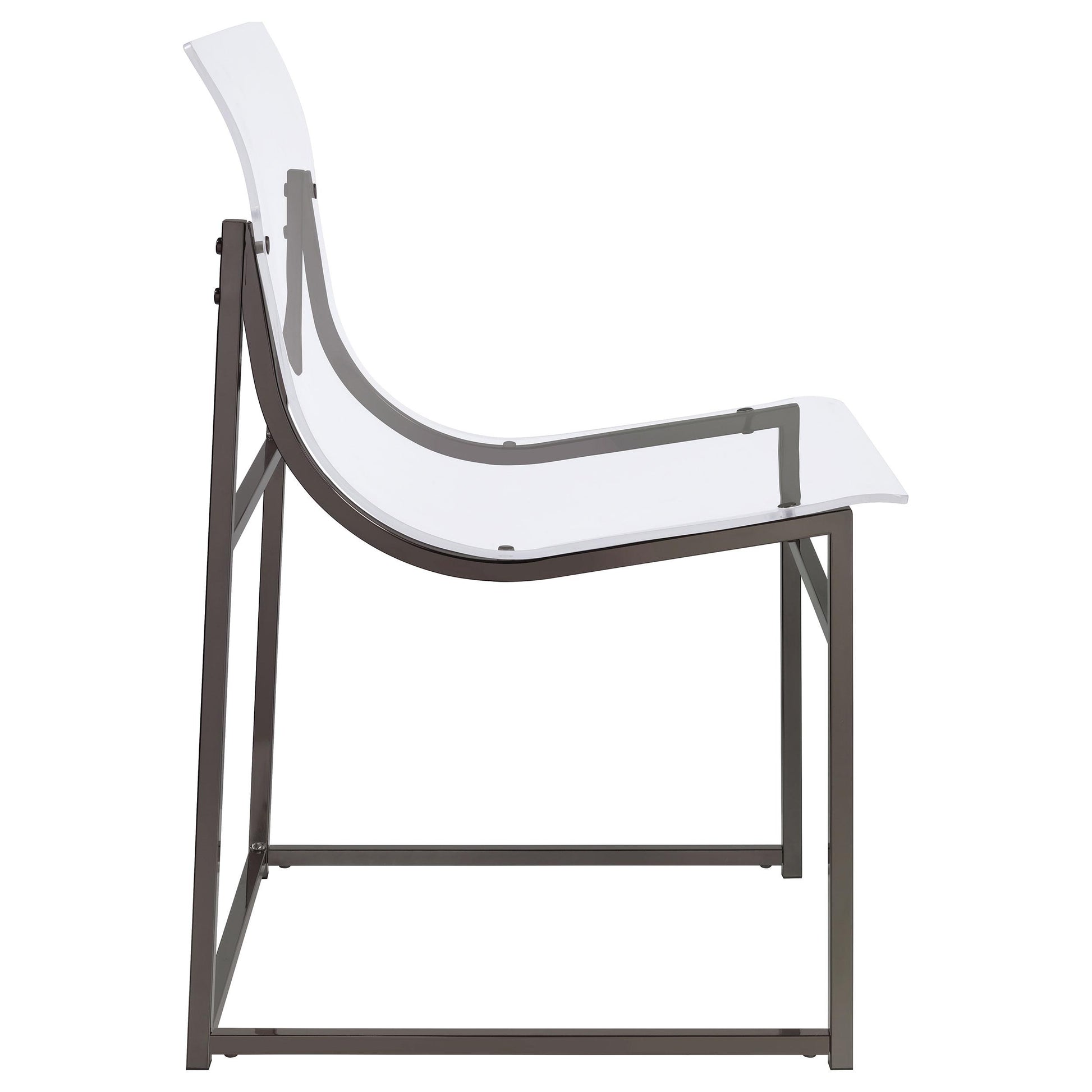 Coaster Furniture Adino 121142 Acrylic Dining Side Chair - Black Nickel IMAGE 9