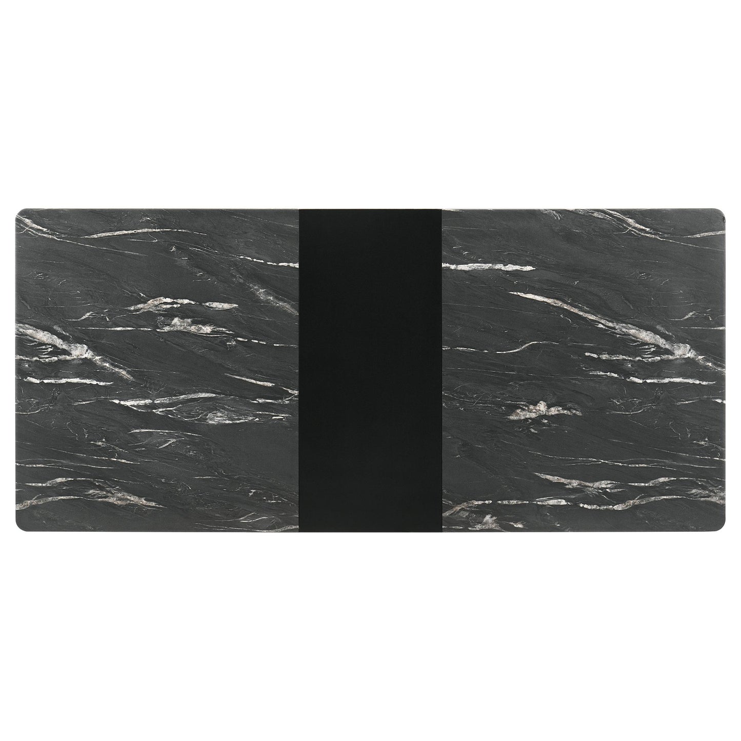Coaster Furniture Crestmont 121251 78-inch Extension Dining Table - Black Faux Marble IMAGE 6