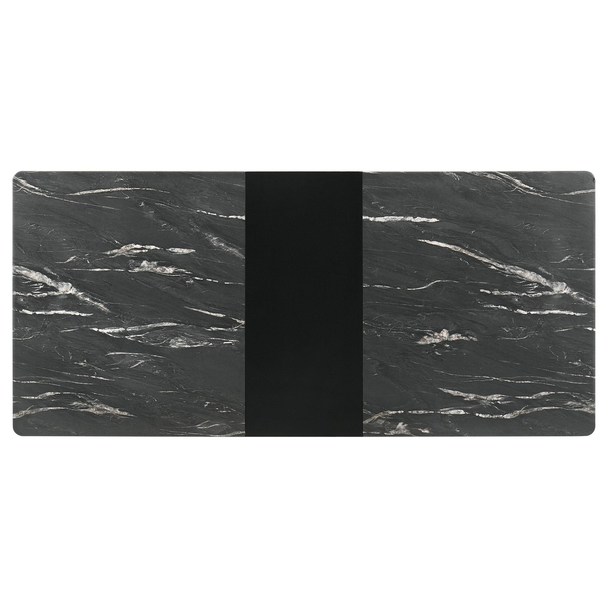Coaster Furniture Crestmont 121251 78-inch Extension Dining Table - Black Faux Marble IMAGE 6